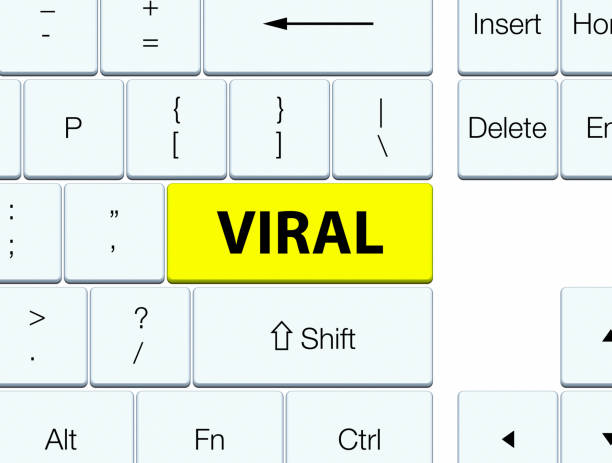 illustrazioni stock, clip art, cartoni animati e icone di tendenza di pulsante della tastiera giallo virale - circulated