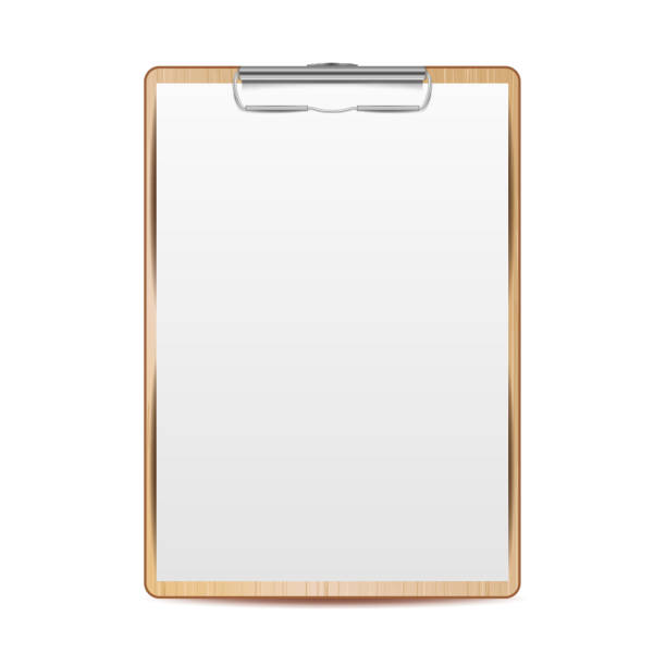 istock Realistic Clipboard With Paper Vector. Mock up For Your Design. A4 Size. Isolated On White Background Illustration 864601732