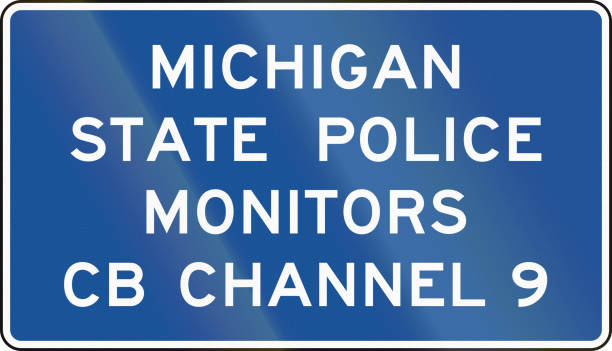 istock United States MUTCD guide road sign - Michigan state police monitors 864602572