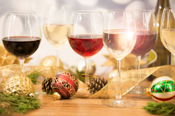 istock Christmas holiday party, wine tasting event. 864608506