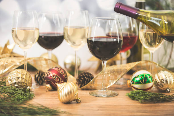 istock Christmas holiday party, wine tasting event. 864613018