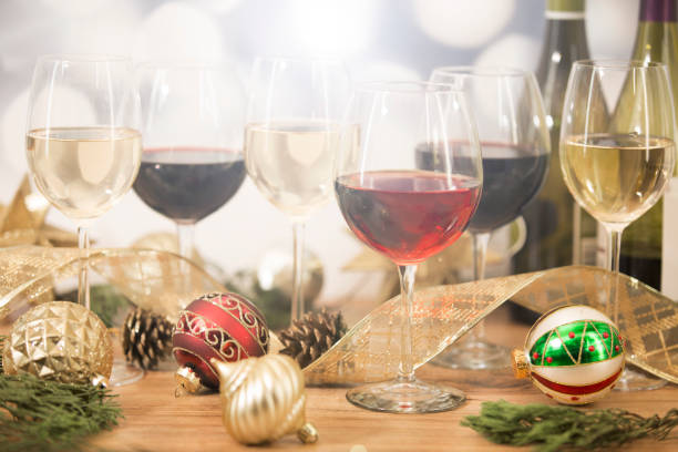 istock Christmas holiday party, wine tasting event. 864613792