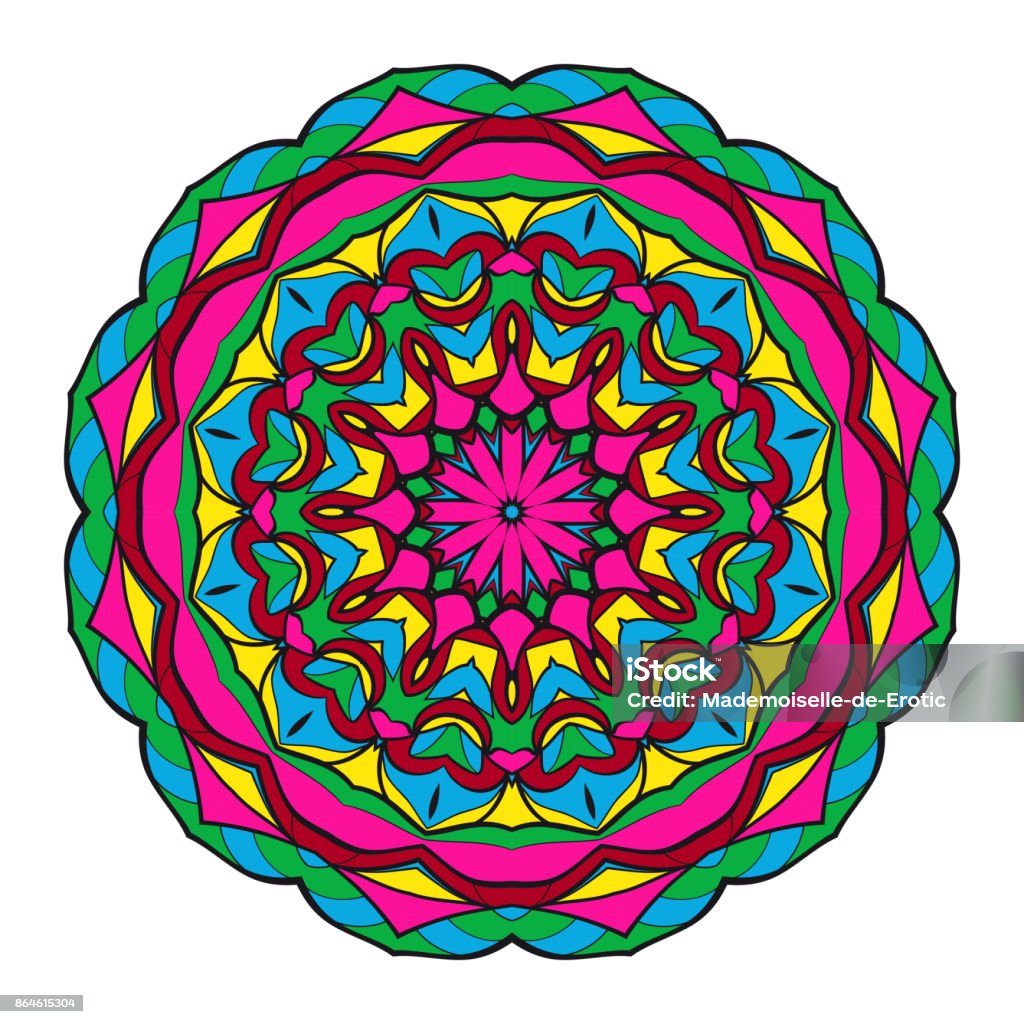 Decorative coloring mandala. vector illustration. Anti-stress therapy pattern. Abstract stock vector