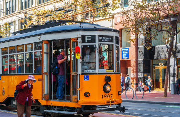 San Francisco, CA, USA, october 22, 2016: italian tramcar providing service on the F line, from Castro to Fisherman's Wharf, in San Francisco