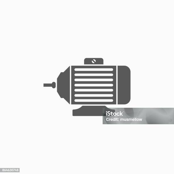 Electric Motor Icon Stock Illustration - Download Image Now - Electric Motor,  Badge, Business Finance and Industry - iStock
