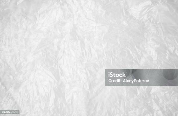 Transparent White Cellophane Or Plastic Background Stock Photo - Download Image Now