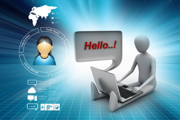 istock 3d person chatting with  laptop 864649966