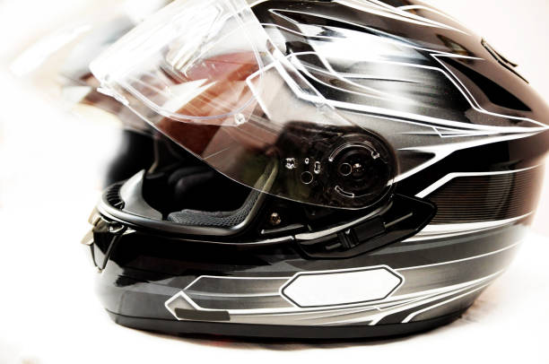 istock Sports Motorcycle Helmet isolated on white background 864668882