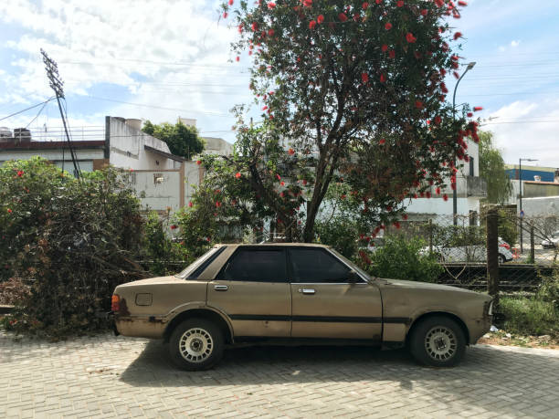 istock Vintage car parked outdoors 864669138