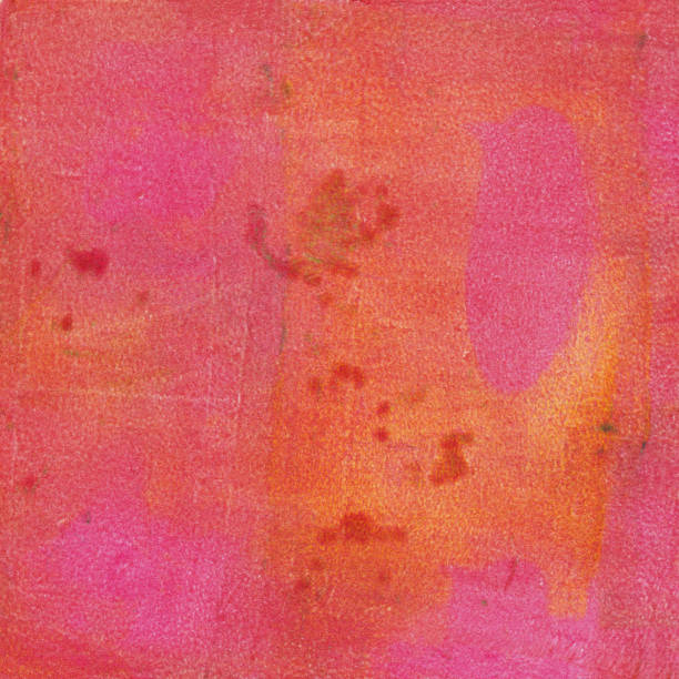istock Neon pink and orange hand painted distressed background 864669164