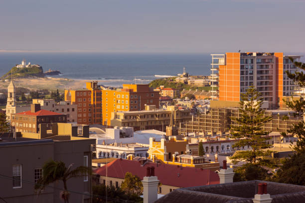 istock Nobbys Head Lighthouse and Newcastle panorama 864673656