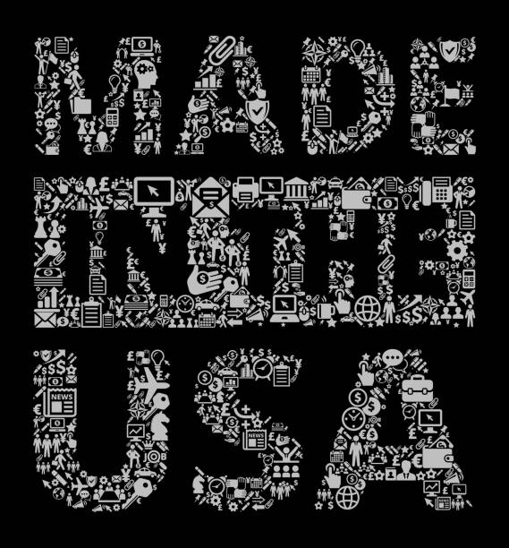 illustrations, cliparts, dessins animés et icônes de made in usa sign icône business et finances vector icon pattern - made in the usa usa computer icon symbol