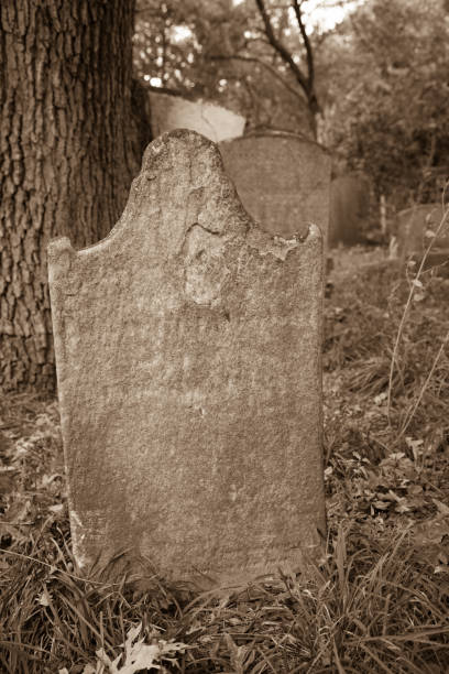 istock Old Tombstones in Cemetery 864683434