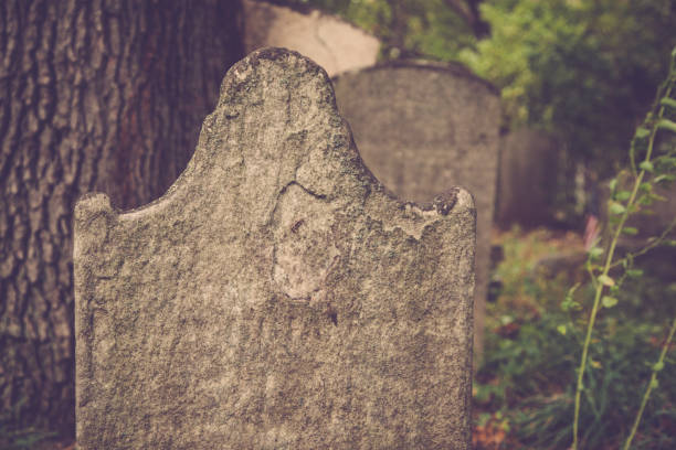 istock Old Tombstones in Cemetery 864684056