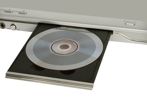 istock DVD/CD player with inserted disc taken closeup. 864685870