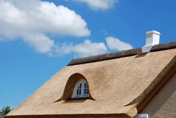 Thatched Roof with window at Bornholm (Denmark)