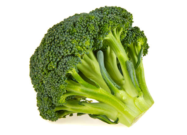 istock Broccoli with water drops isolated on a white background 864690782