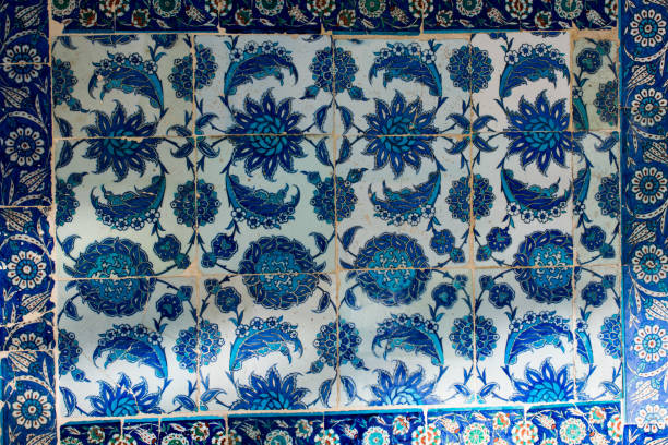 istock Ancient Ottoman time Handmade Turkish Tiles 864697366