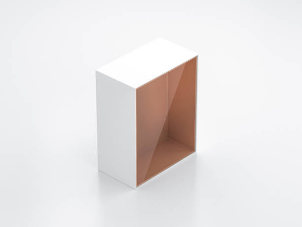 istock White Box mockup with transparent window and golden foil cardboard inside 864704136