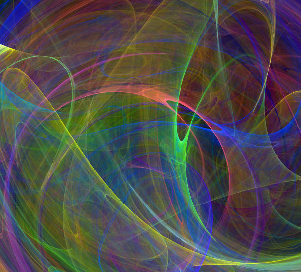 istock image of one Digital Fractal on Black Color 864704254