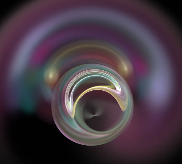 istock image of one Digital Fractal on Black Color 864707202