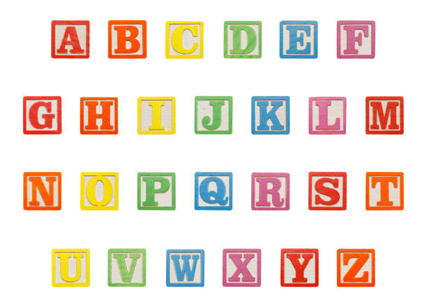 alphabet blocs top - bébé cubes photos et images de collection