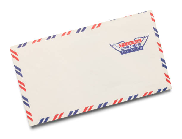 air mail - air mail mail envelope blank imagens e fotografias de stock