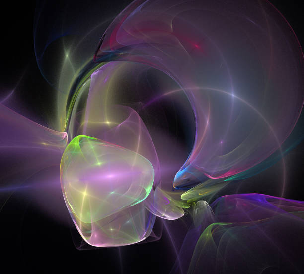 istock image of one Digital Fractal on Black Color 864713780