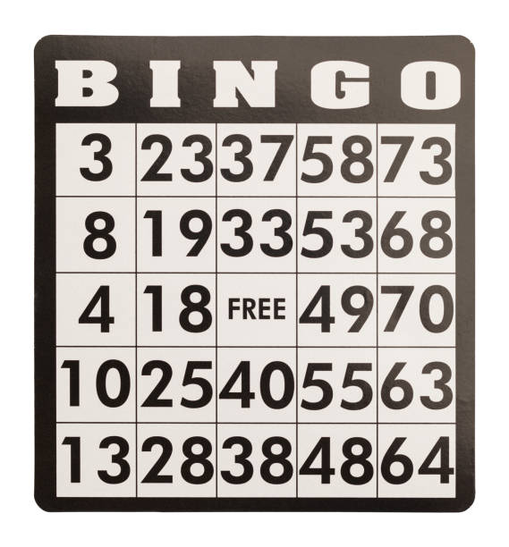 Bingo Card Bingo Card Without Game Pieces Isolated on White Background. free bingo stock pictures, royalty-free photos & images
