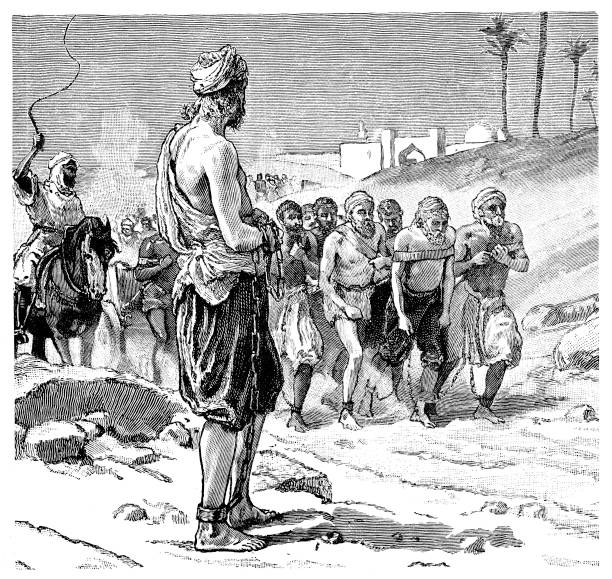 istock 19th century article illustration depicts a group of slaves tethered together set in biblical times; Scattered Seed 1892 864714438