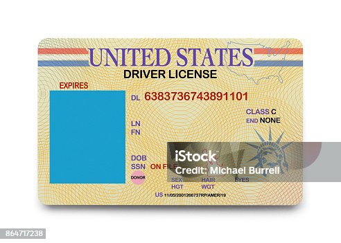 istock Blank Driver License 864717238
