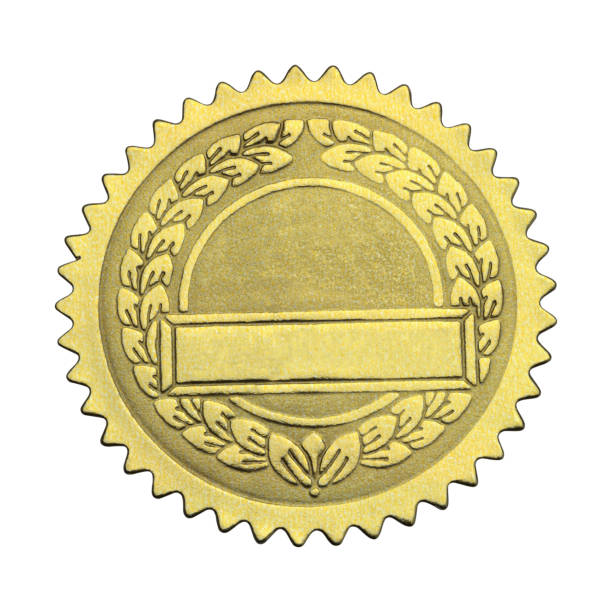 istock Blank Gold Graduate Seal 864717494