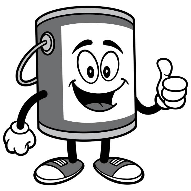 Paint Bucket With Thumbs Up Illustration Stock Illustration - Download  Image Now - Paint Can, Cartoon, Bucket - iStock