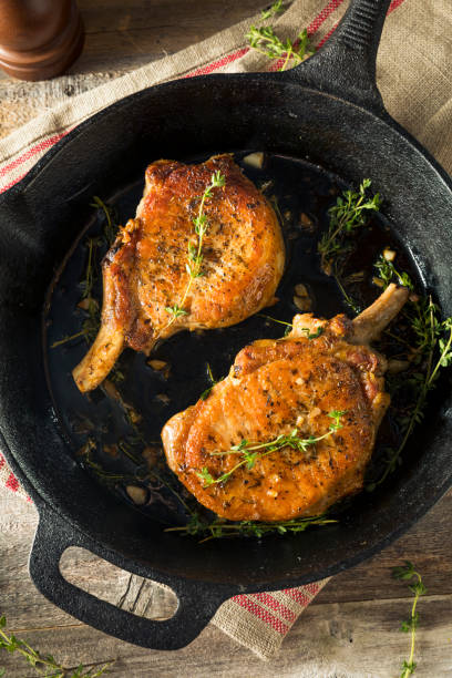 istock Homemade Roasted Bone in Pork Chop 864725422