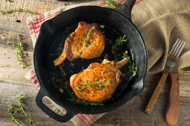 istock Homemade Roasted Bone in Pork Chop 864728716