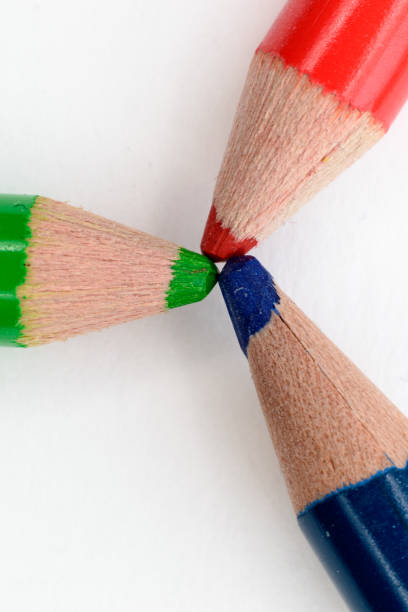istock Red blue and green pencil 864739616