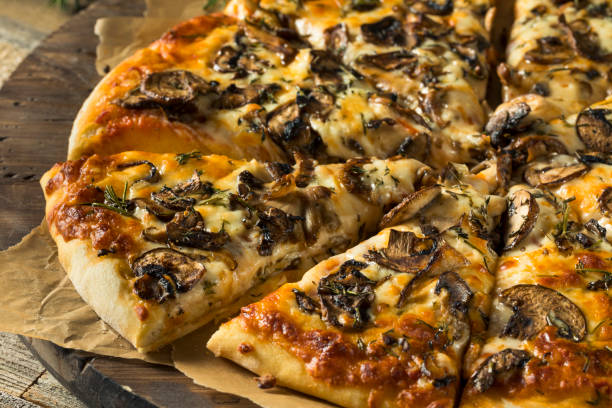 istock Gourmet Homemade Mushroom Pizza 864746232
