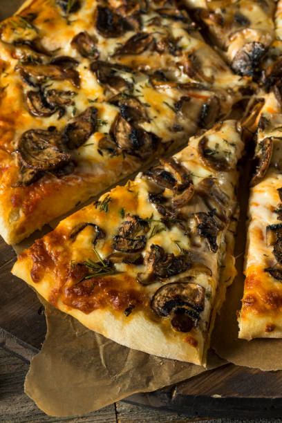 istock Gourmet Homemade Mushroom Pizza 864750148