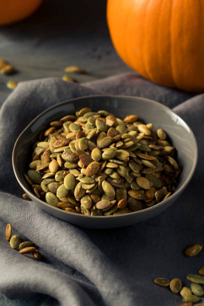istock Organic Spicy Homemade Pumpkin Seeds 864752970