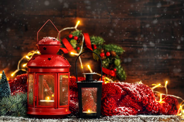 istock Christmas lanterns and scarf 864760214
