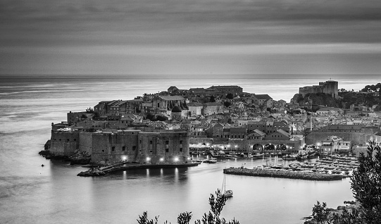 Black and White long exposure of Dubrovnik