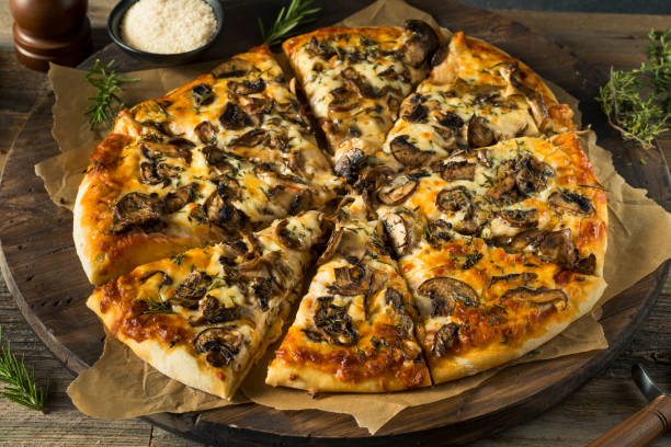 istock Gourmet Homemade Mushroom Pizza 864765796