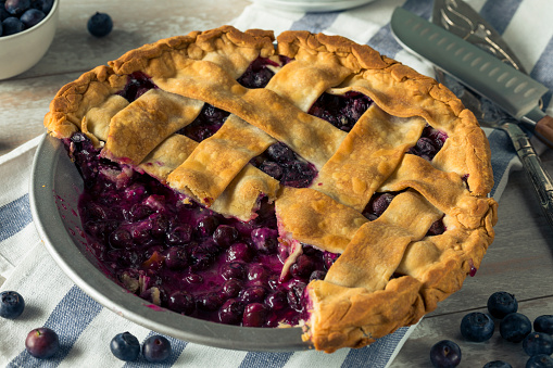 Sweet Homemade Blueberry Pie Ready to Eat