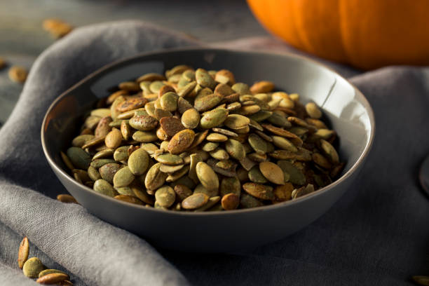 istock Organic Spicy Homemade Pumpkin Seeds 864766494