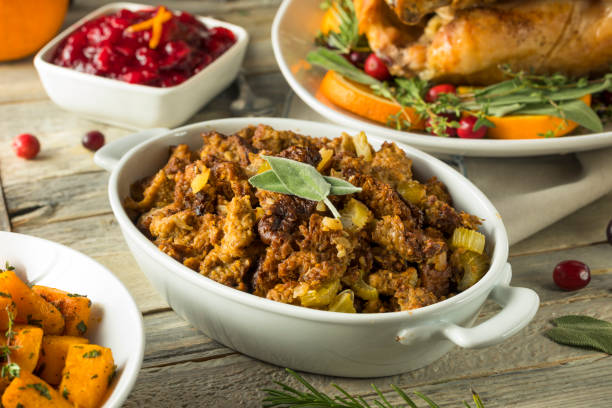 istock Homemade Organic Thanksgiving Stuffing 864768786