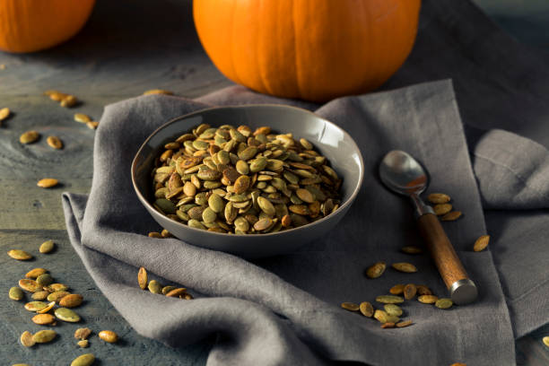 istock Organic Spicy Homemade Pumpkin Seeds 864774798