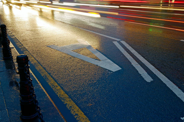 istock Special strip for routeing vehicles. 864783206