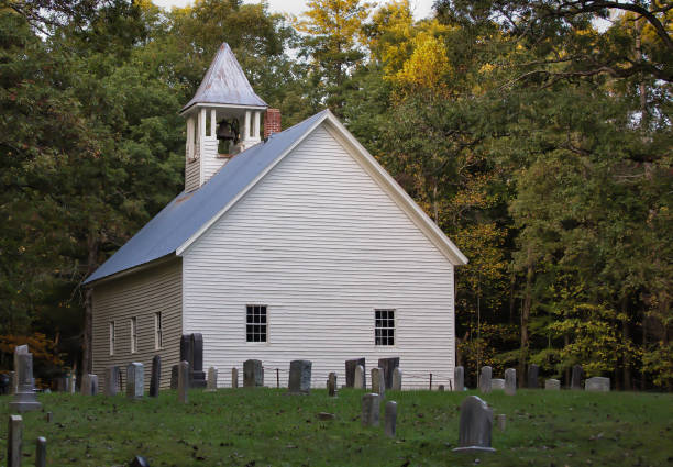 istock Country church and graveyard 864801250