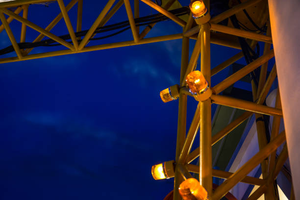 istock Yellow siren on the crane post 864831698