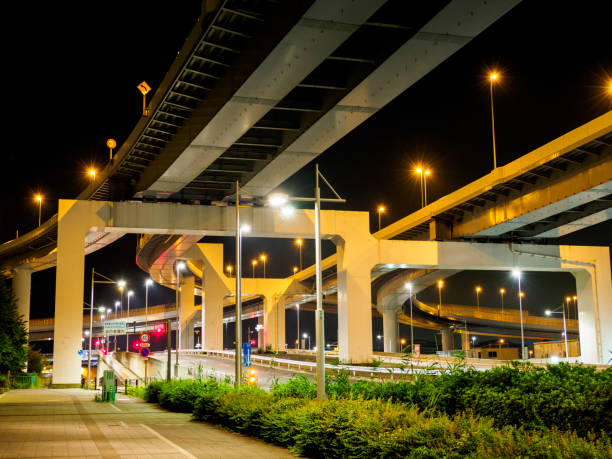 istock Junction in Japan Night view 864839020